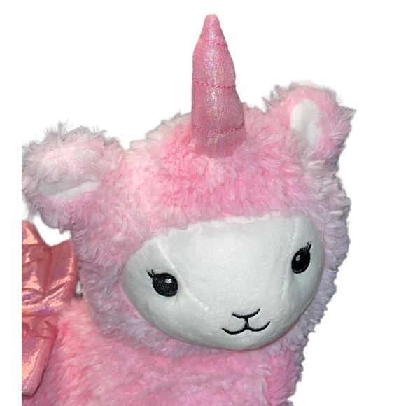 FAO Schwarz Plush Llamacorn Llama Unicorn Glow Brights Pegasus Sound Nursery 14" - Picture 5 of 13